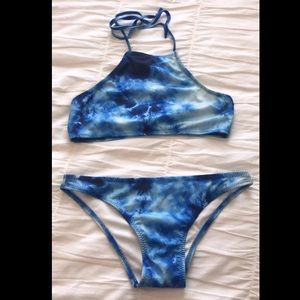 Blue Tie-Dye Bikini